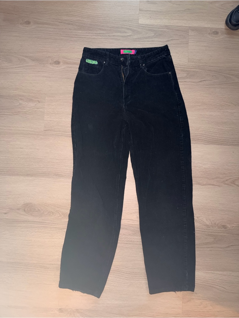 Empyre Black Straight-Leg Corduroy Jeans